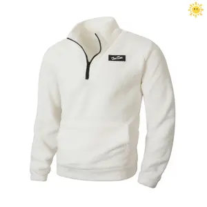 Men's stand-collar zip-up sweatshirt, a warm everyday quarter-zip long-sleeved casual sweatshirt, a perfect gift for friends, husbands, or boyfriends.