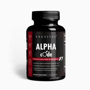 Exuvital Alpha Code XY Capsules for Men - 90 Capsules with Magnesium, Zinc, Tribulus Terrestris, and More for Vitality and Wellness