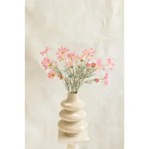 23.6" Blush Pink Faux Cosmos Flowers – Long Stem Cosmos Bouquet Flowers for Home Décor, Wedding Arrangements & Table Centerpieces