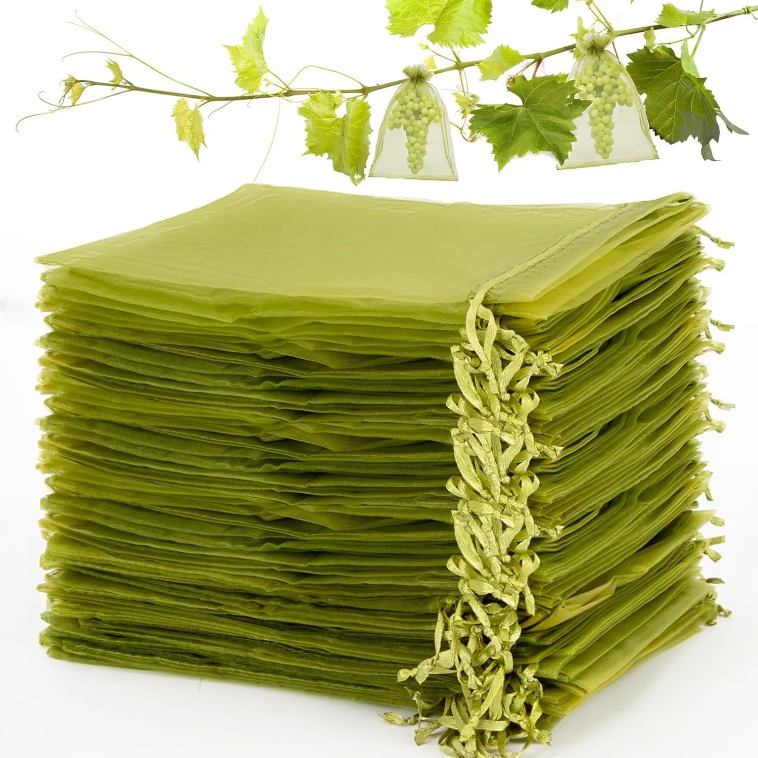 Sukh 50PCS Fruit Protection Bags - 6"x8" Fruit Bags for Tree Fruits Cover