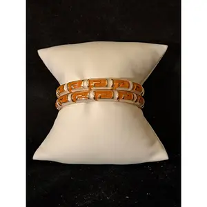 Centric Statement Bangle in Orange