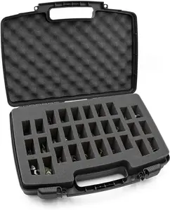 Hard Shell Miniature Storage Travel Case - 30 Figurine Organizer with Foam for Dungeons & Dragons Warhammer 40K Minis and More!