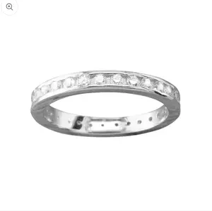 .925 Sterling Silver sparkle toe ring (solid band)