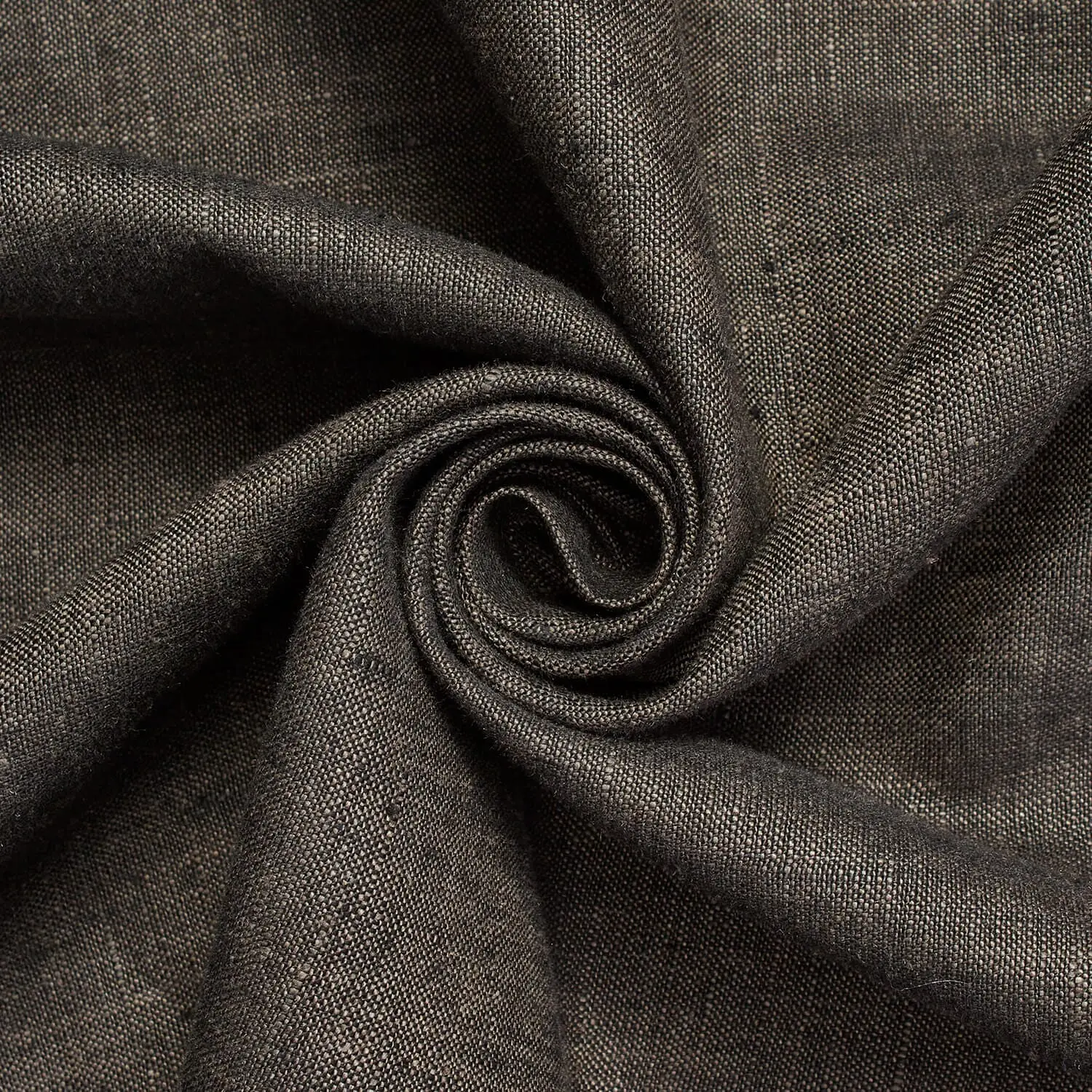 Wolf Charcoal/Beige Cotton Poplin—100% Cotton Apparel Fabric