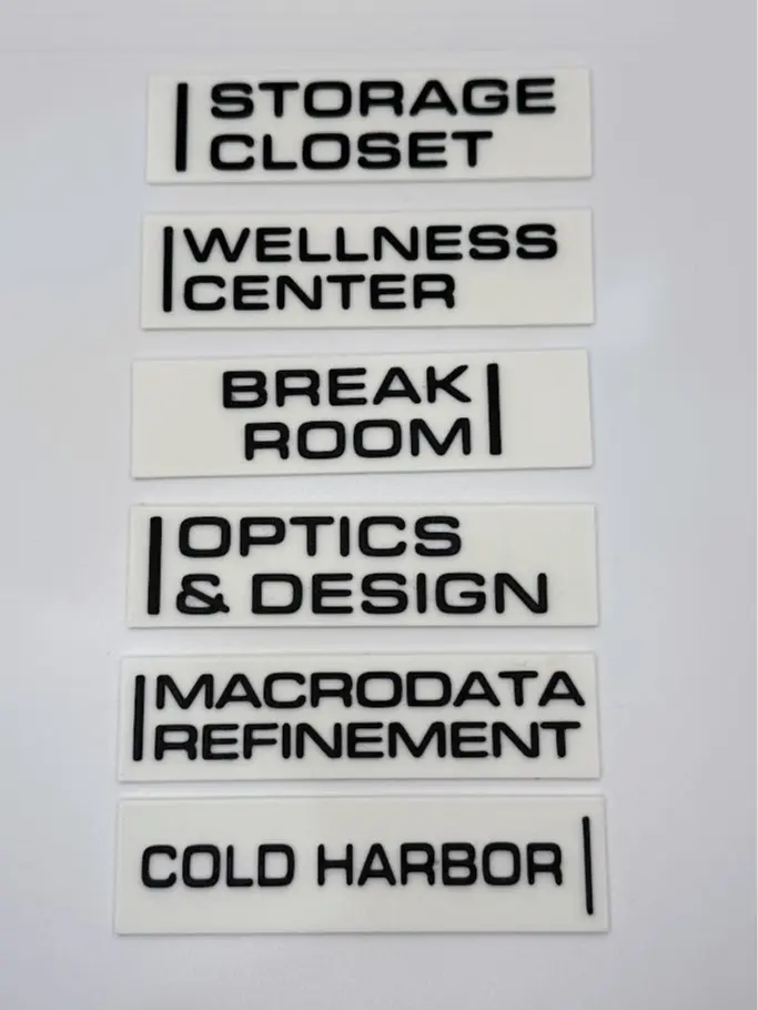 Severance Inspired 3D Printed Adhesive Wall Sign - Lumon Office Decor, TV Show, Sci-Fi Wall Art, Gift for Severance Fans