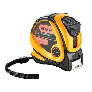 VEVOR Tape Measure 25 ft Length, Measuring Tape with Retractable, Imperial and Metric ft/m Dual-Scale ABS Case Easy Read Steel Measurement Tool, for Outdoor, Decoration