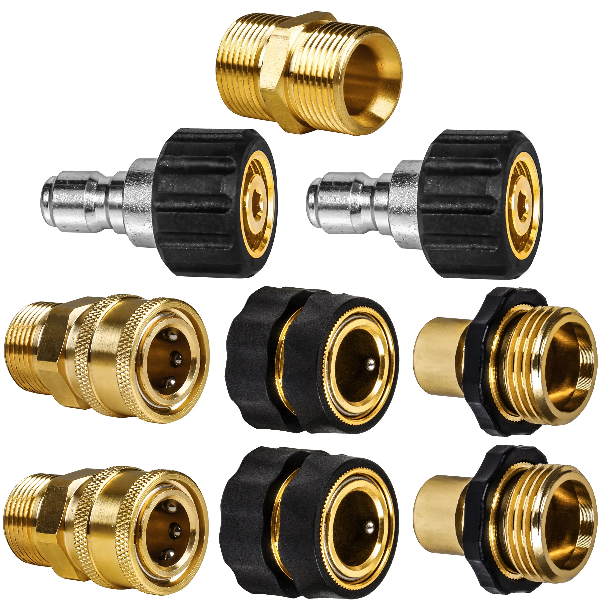 Pressure Washer Adapter Set, Quick Disconnect Kit, M22 Swivel to 3/8'' Quick Connect, 3/4" to Quick Release, M22 to M22 Convert summervibes☀️ Water Hose Connector