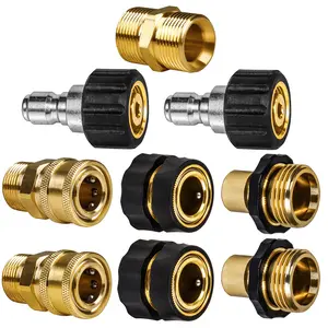 Pressure Washer Adapter Set, Quick Disconnect Kit, M22 Swivel to 3/8'' Quick Connect, 3/4" to Quick Release, M22 to M22 Convert