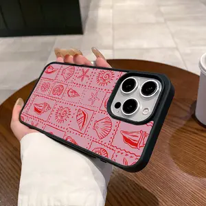 Chic Magnetic Case for iPhone11/12/13/14/15/16/promax Seashell pattern background MagSafe Charging, Lightweight, Anti-Fall | Soft & Sweet Design