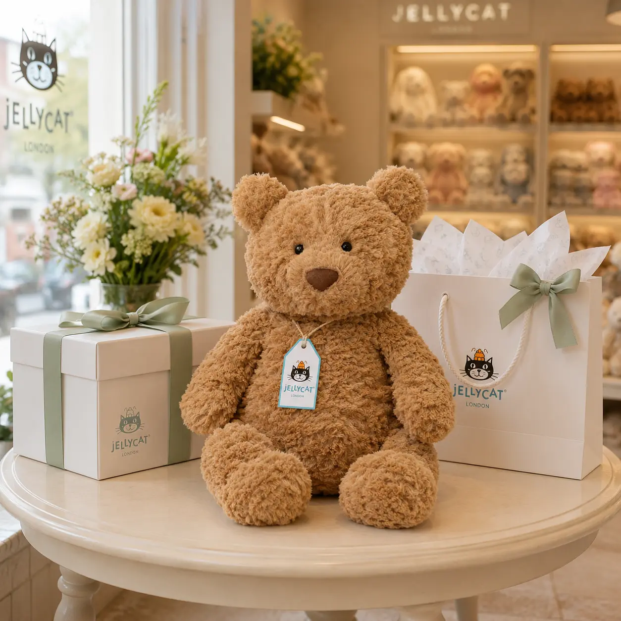 Jellycat Bear Animals Plush with Jellycat Gift Bag & Bonus Gift