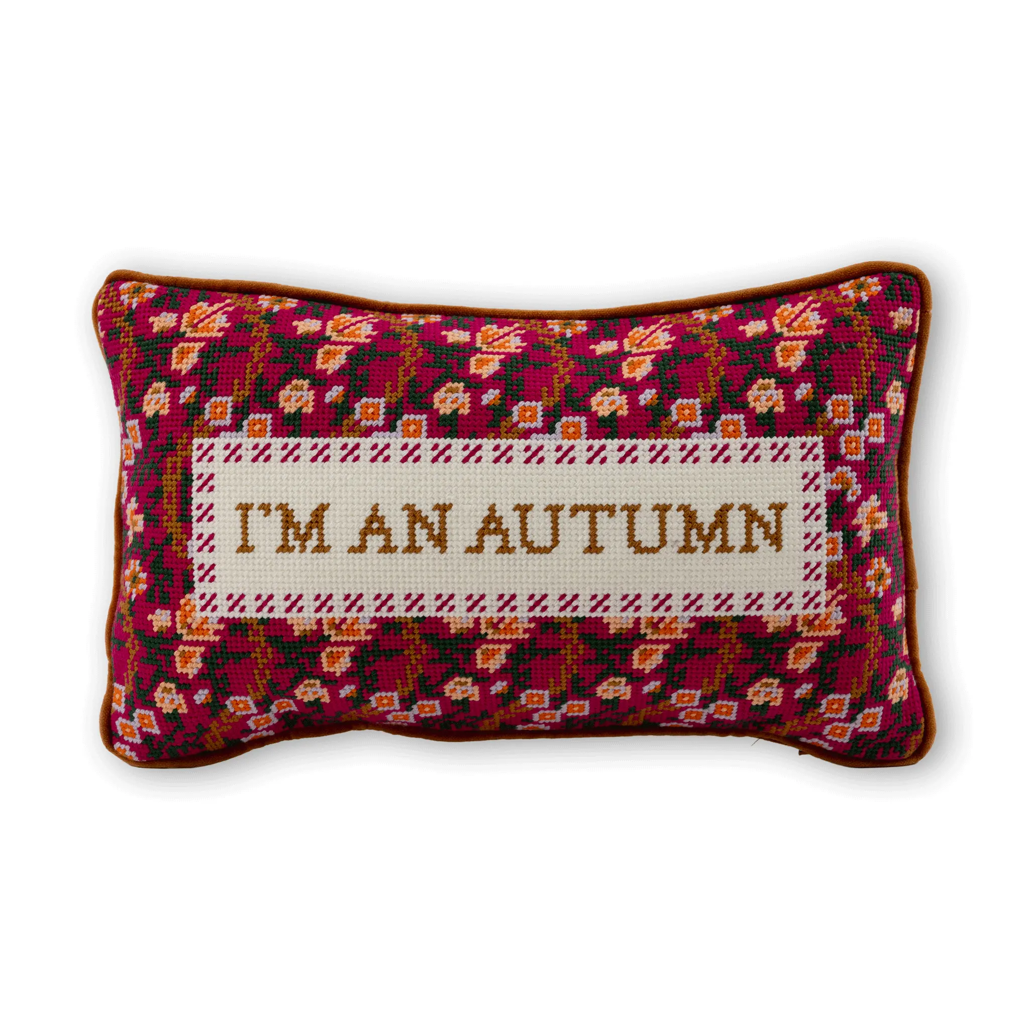 I'm An Autumn Needlepoint Pillow