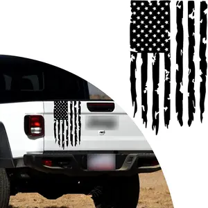 USA Flag Tailgate Decal for Vehicles, American Flag Stickers for Trucks, Universal US Flag Car Sticker for Most Car, Trucks, SUVs 20 inch