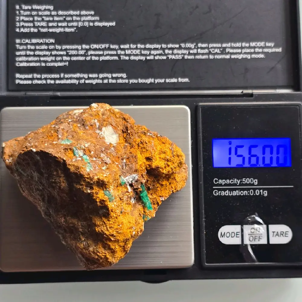 156gr Natural Emerald Specimen from Panjshir Valley – Emerald River in the Mountain Matrix