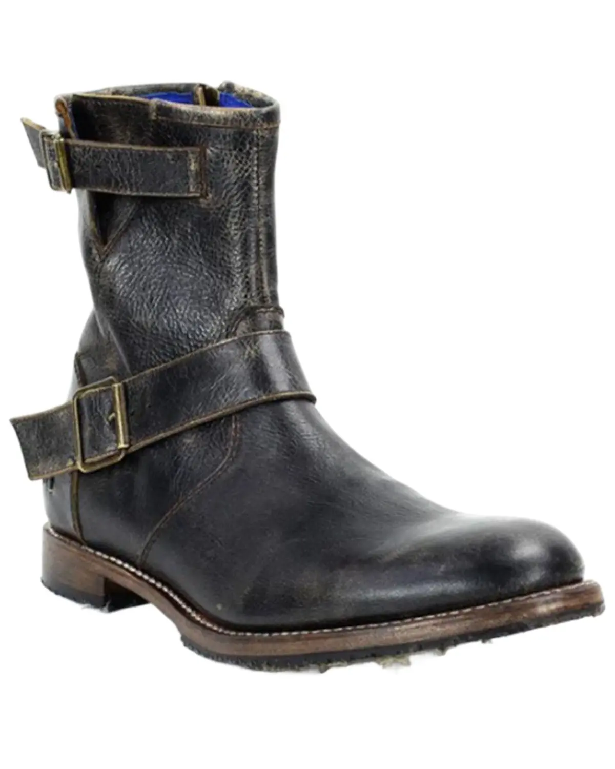 Bed Stu Men's Men'S Fellow Double Buckle Boot Round Toe - F481035-Blk