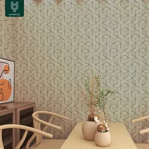 45cm500cm (17.7in196.8in) Thickened 3D Geometric Self-Adhesive Wallpaper