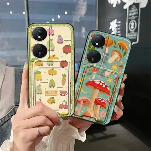 Full wrap TPU Phone Case For Honor Play50 Plus/Play8T/X7b Card sleeve Durable Silicone Shockproof Soft case Card slot Waterproof Cute Anti-dust Fashion Design Cartoon Graffiti