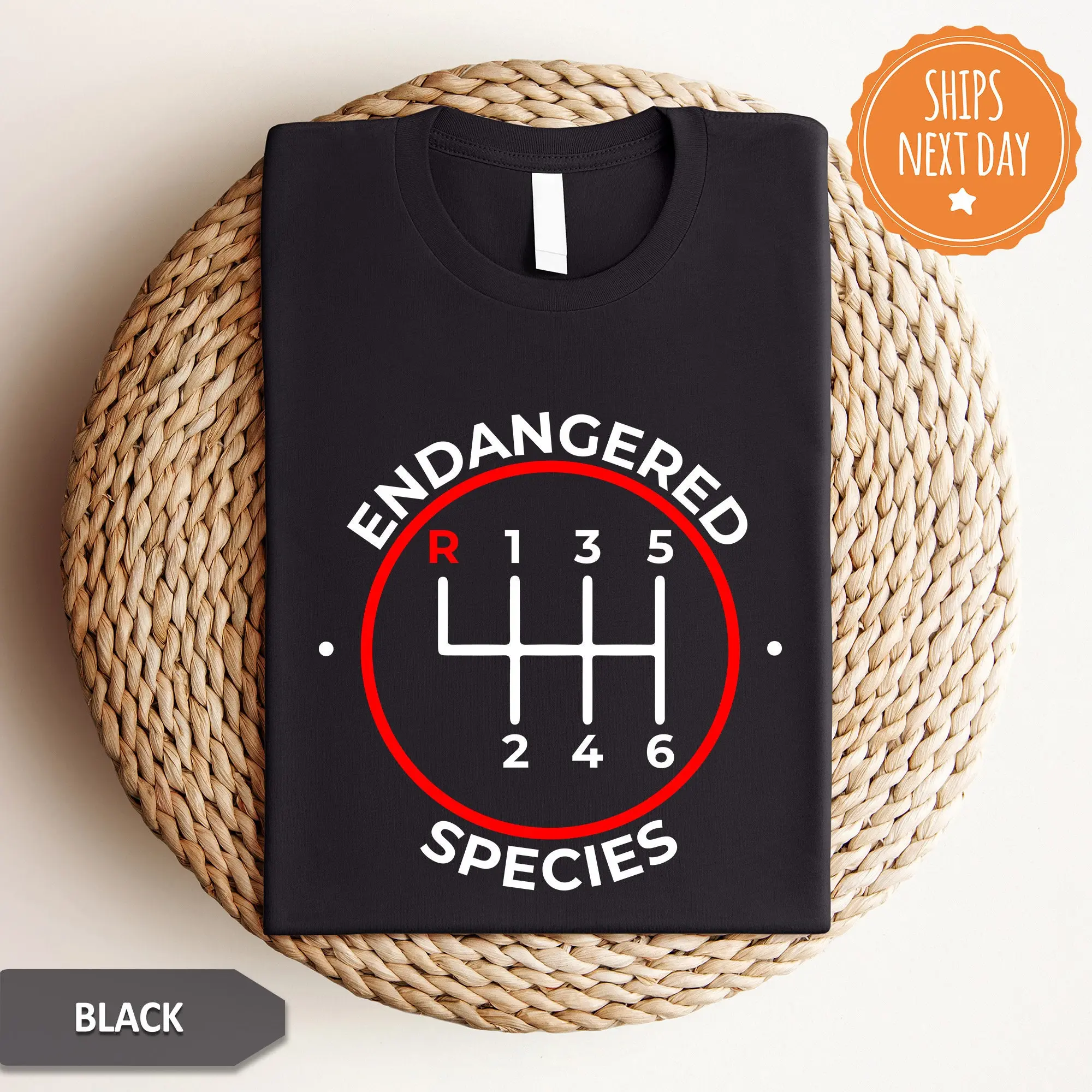 Gearbox Shirt - Endangered Species Manual Gearbox Stick Shift 6 Speed Tee - Shirt For Car Lovers - Gift For Car Boy - Car Lover Gift