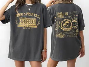 Pride and Prejudice Quotes Shirt, Jane Austen Literary Tee, Pemberley Romance Shirt, Regency Era Fashion, Classic Novel Shirt