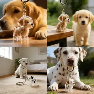 Dog Hair Collector Keychain Charm Memorial Storage Box, Transparent Bottle for Pet Hairs Keychain, Pets Fur Keepsake Keyring for Collecting Hair, Portable Pet Memory Capsule