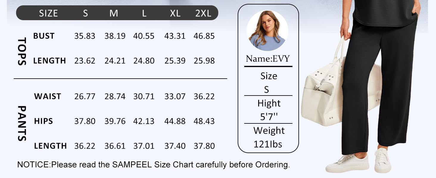 OFEEFAN Two Piece Sets for Women Summer Outfits Oversized Wide Leg Crop Pants Lounge Sets Airport Beach Vacation Clothes |(Size Up 1-2 for Oversized Look) Casual Shortsleeve SpringStatements