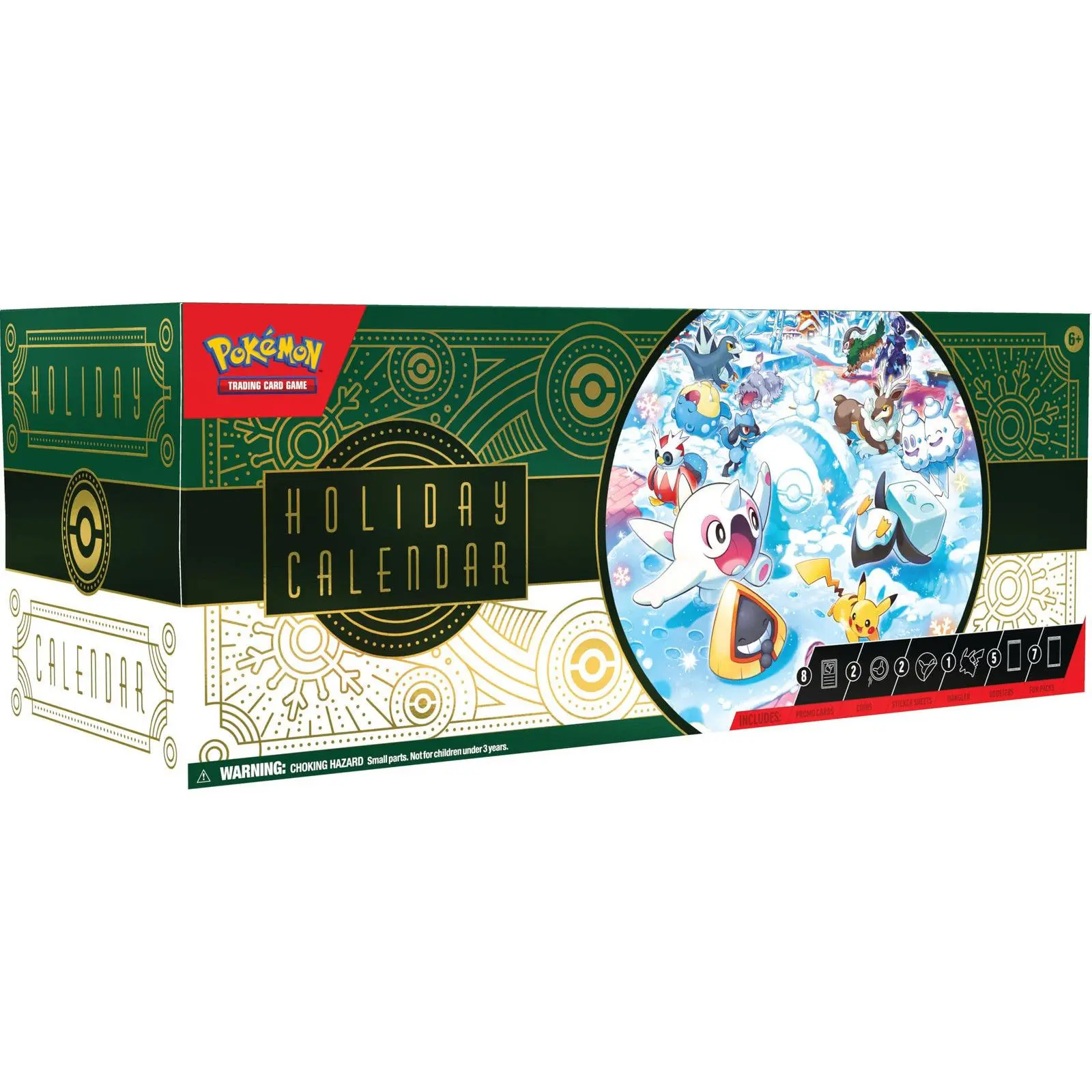 Pokémon TCG: Holiday Calendar 2024 (8 Foil Promo Cards 5 Booster Packs & More)