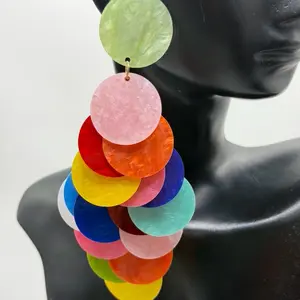 Bahama Mama Multi Color Disc Earring