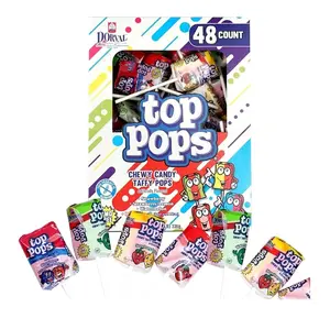 Taffy Top Pops Candy 48 Count Box Assorted Flavors