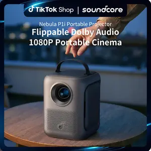 Nebula P1i Portable Projector with WiFi and Bluetooth by soundcore, Flippable Design, 1080P FHD, 380 ANSI Lumens, Auto Focus/Keystone, All-Glass Lens, Built-in Speaker