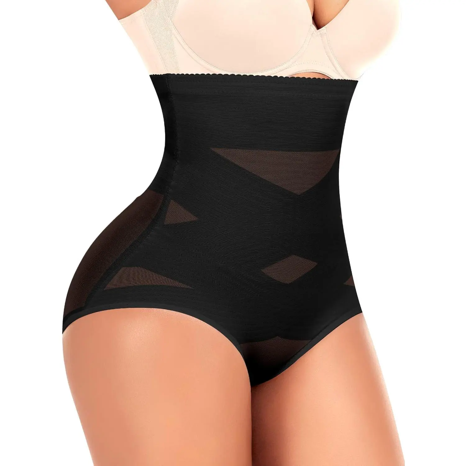 Werena Women's High-Waist Compression Tummy Control Shapewear Panties, Cincher Shaping Underwear Girdle