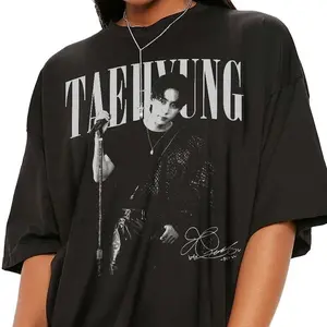 [Sale Up To 50%] Vintage V Shirt, V Kim Taehyung Kpop Merch, Retro 90s Shirt, Gifts For Fan, Graphic Streetwear T-shirt