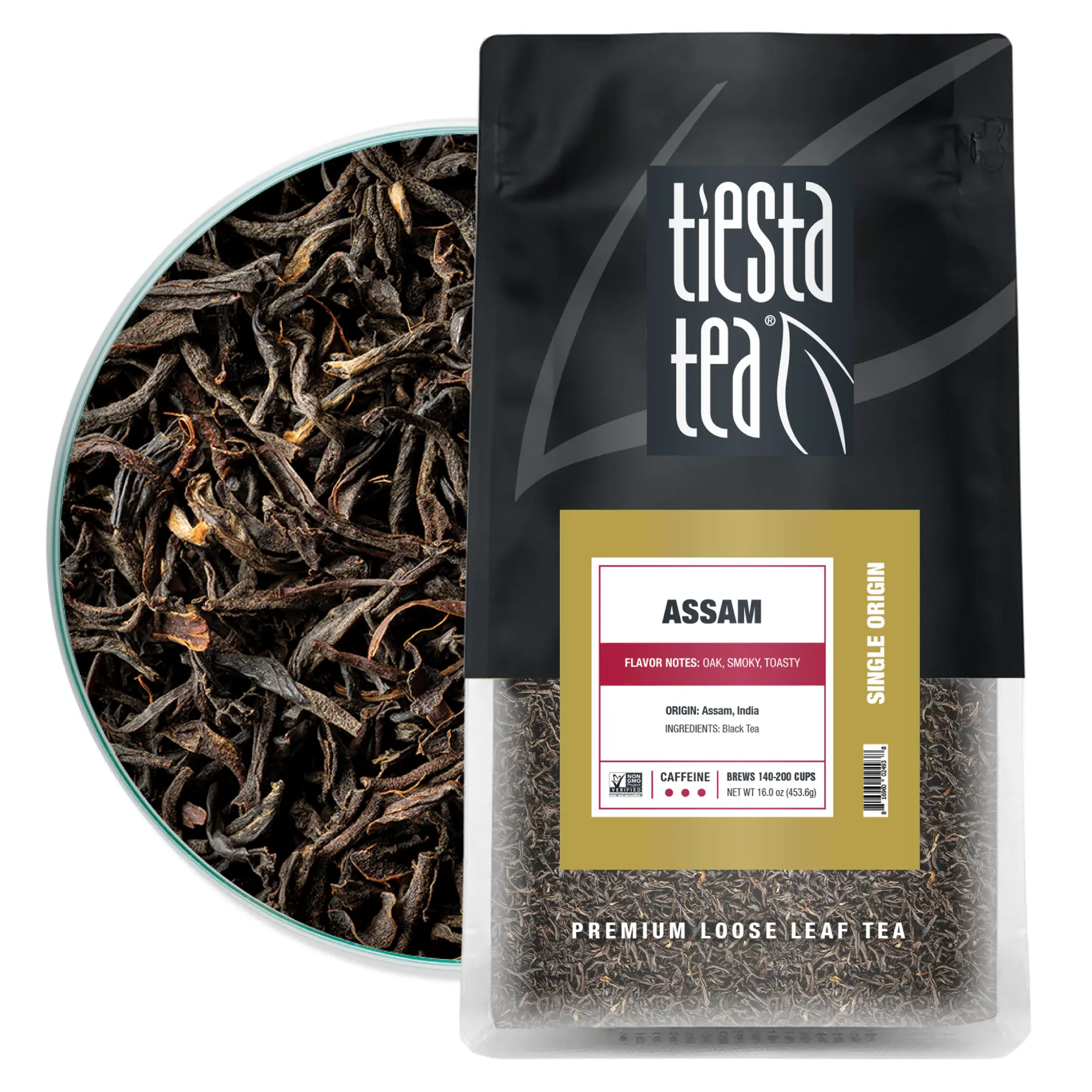 Assam Black Tea, Single Origin High Caffeine Loose Leaf Bulk Pouch | Tiesta Tea
