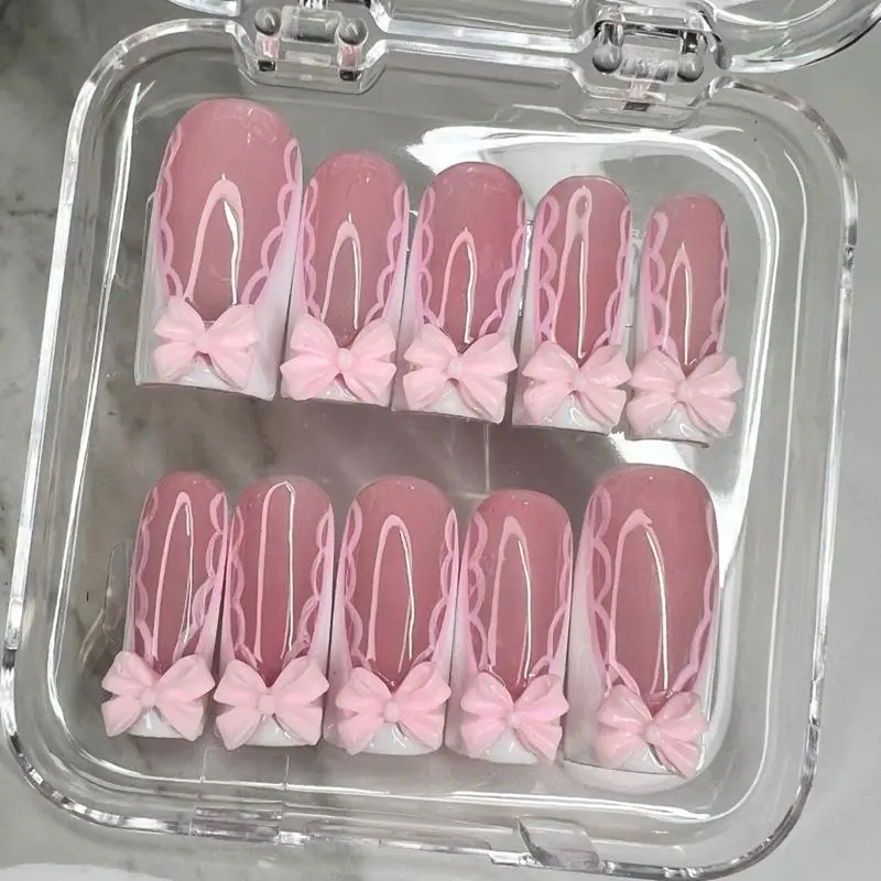 Coquette Pink press on Nails