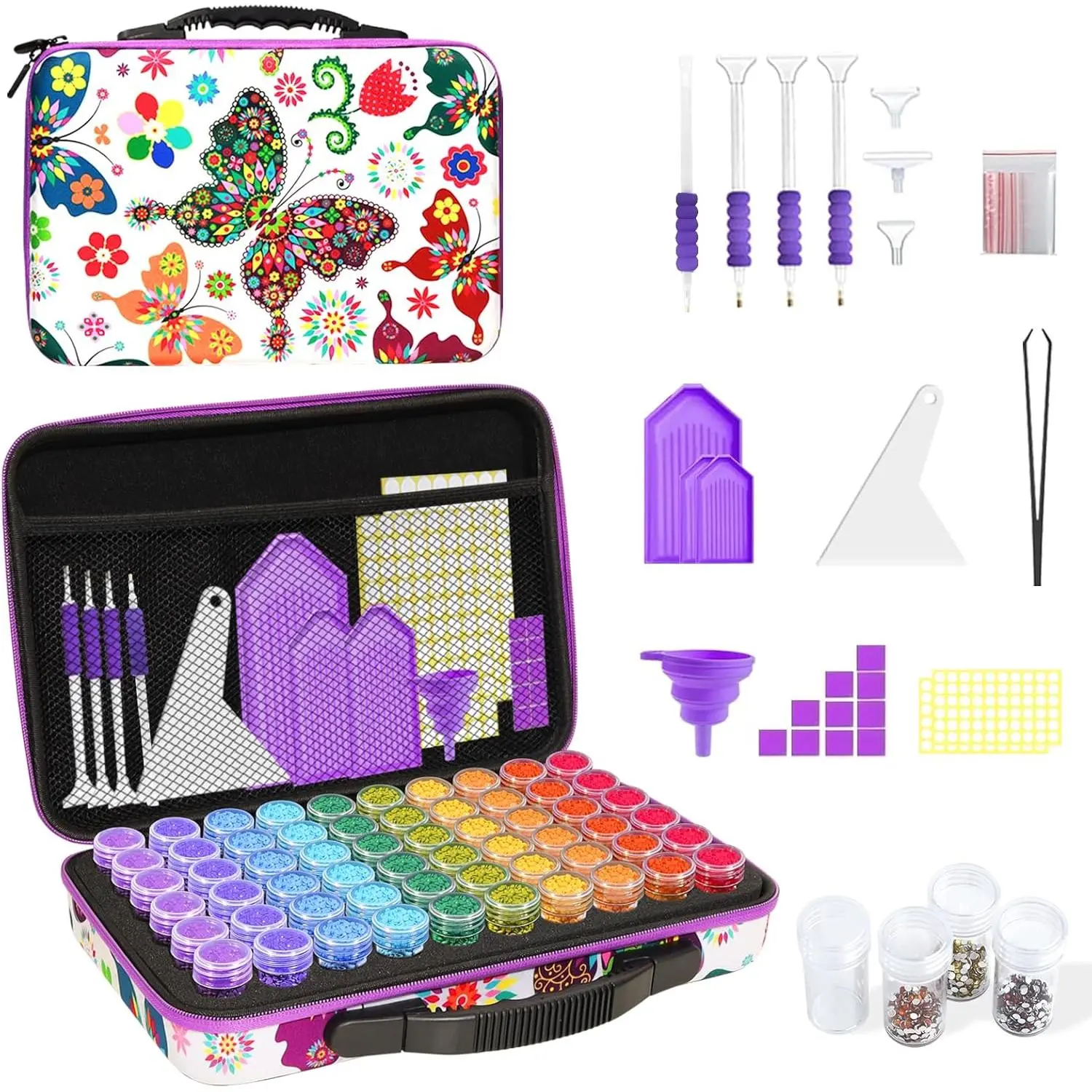 Painting Storage Box, 60 Slots Bead Storage Containers with Tools Kit for  Art Accessories Beads Organizer Craft