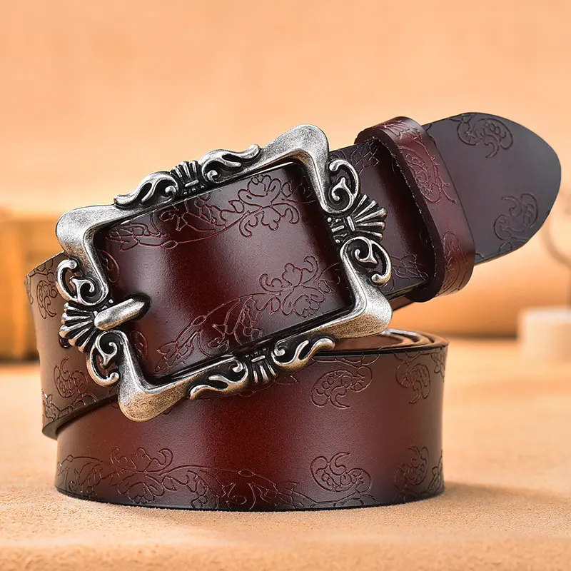 Silver Buckle   Coffee Color