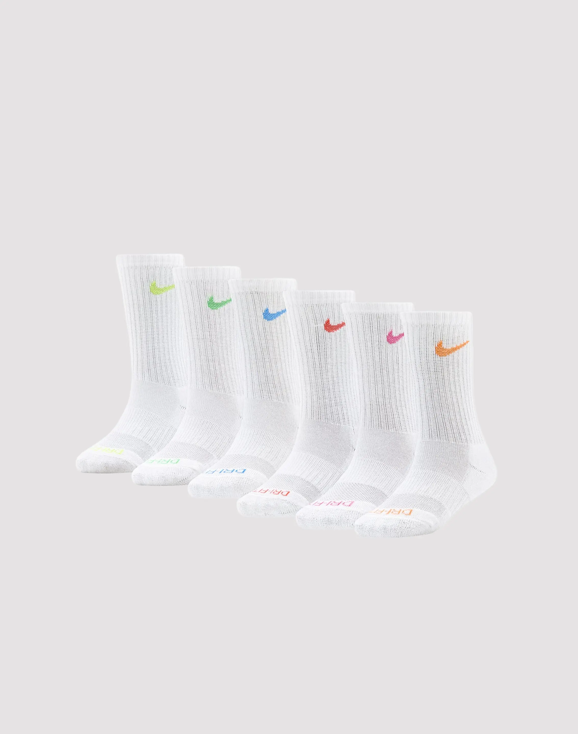 Kids Nike Dri-FIT Crew Socks 6-Pack Grade-School
