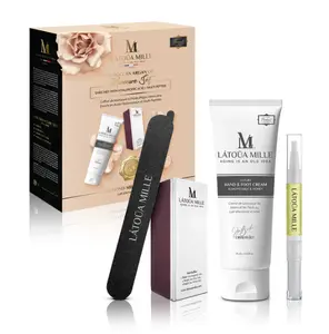 Moroccan Argan Oil Manicure Set Enriched with Hyaluronic Acid and Multi-Peptide (Almond Milk and Honey)