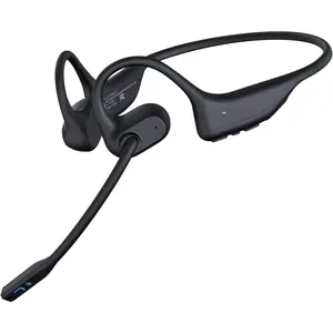 Open Ear Headphones with Mic, 29g  Headset with Microphone,  Headphones with Noise Cancelling Mic,  Non-slip  Headset with Mic for Work, Workout, Driving, Call