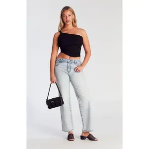 Pacsun Women's Jordyn Low Rise Straight Leg Jeans Acid Light Indigo