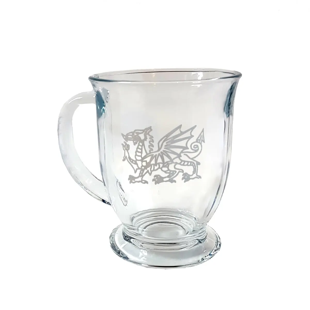 Lyoncraft COWD01 Classic Thick Laser Engraving Welsh Dragon Mug - 16 oz, 4.5x5x3 in, Dishwasher Safe Cafe Kitchen Drinkware Glass Coffee Mug
