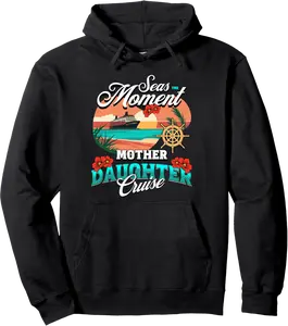 Seas The Moment Mother Daughter Cruise Vacation Matching Pullover Hoodie - Griseldatu Shop 83B0D9N73FK4