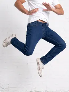 High Stretch Skinny Jeans for Men - Moves With You Never Holds You Back | Ultra-Soft Blue Denim Everyday Pants Menswear