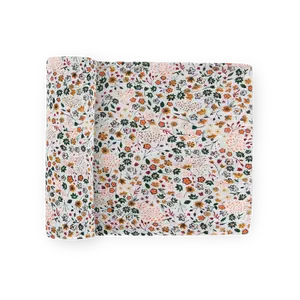 Cotton Muslin Swaddle Blanket - Pressed Petals