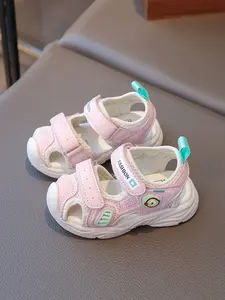 Cute Cartoon Infant Sandals, Velcro Closure, Breathable & Sweat-Wicking, Non-Slip & Durable, Ideal for Baby Walking, Summer