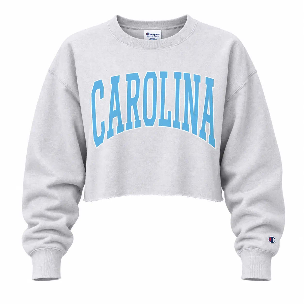 Carolina Huge Vintage Arch Reverse Weave Cropped Sweatshirt