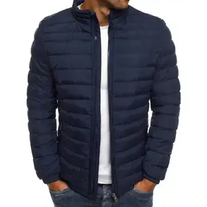 2026 Men's Versatile Zipper Warm Cotton Jacket For Autumn And Winter Simple And Atmospheric Solid Color Stand Collar Cotton Jacket Jacket