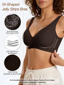 1/2/3/4PCS High Support Wireless Buckle B-DCup Lady Bra, S-Xxlv Plain Fitted Design, Medium Support Soft Lined Casual Style, All Season Wearable Comfort