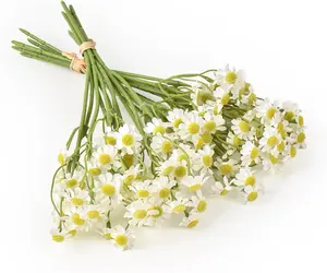 Decorative Small White Daisy Flowers Artificial,3 Bundles/18Pcs 10 Inch Fake Daisies,Spring Wild Flower for Party Decor (Vase Not Inclouded) room decorations