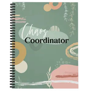 Gotcha Covered Notebooks Softcover Chaos Coordinator 8.5" x 11" Funny Spiral Notebook/Journal, 120 College Ruled Pages, Durable Gloss Laminated Cover, Black Wire-o Spiral. Made in the USA