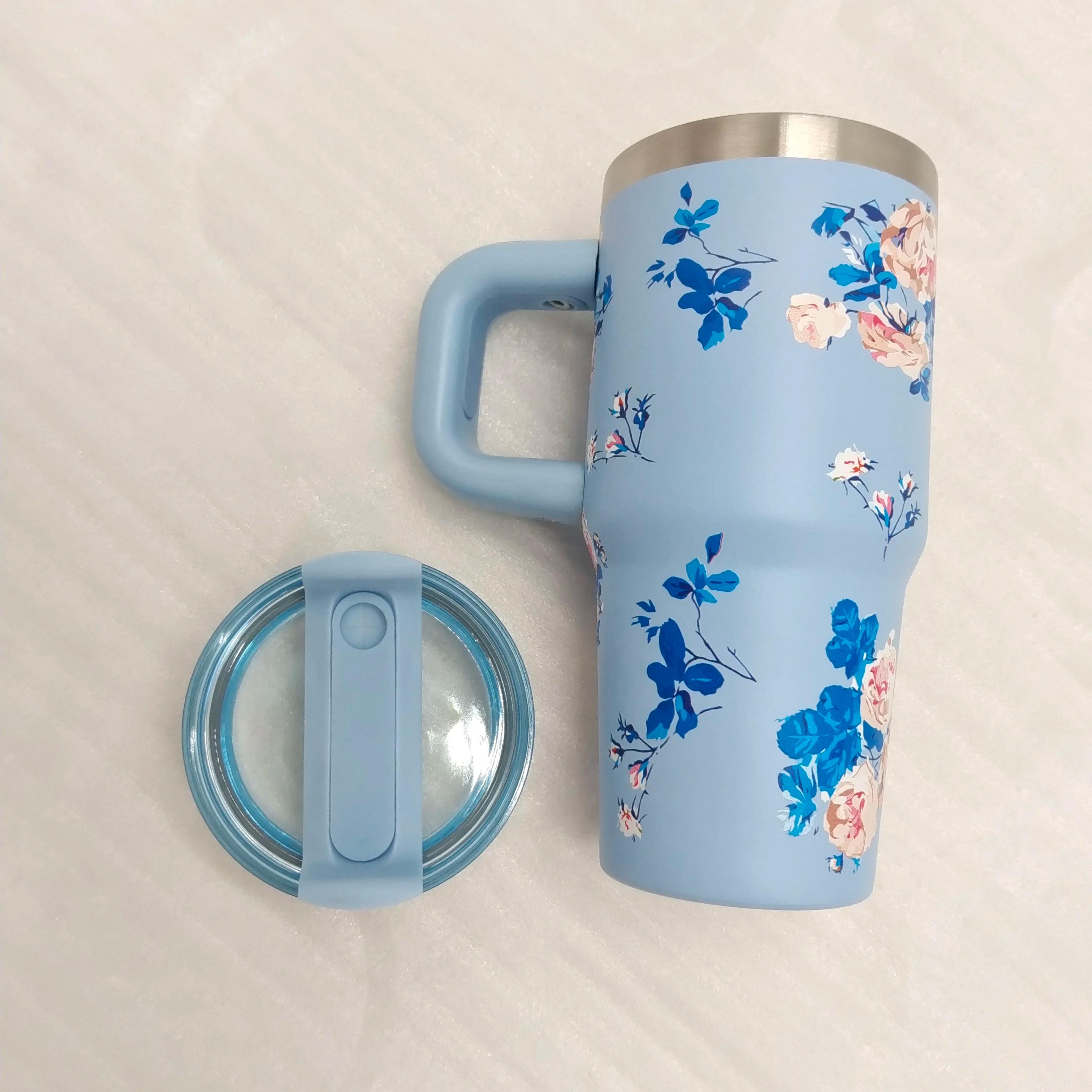 Car Stuff 14oz Car Cup 304 Stainless Steel Insulated Travel Tumbler with Handle Straw Lid & Cold Retention Car Stuff 14oz Car Cup 304 Stainless Steel Insulated Travel Tumbler with Handle Straw Lid & Cold Retention