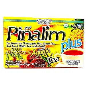 Pinalim Plus Tea Enhanced with Aguaje Peruano and Artichoke Heart la formula Original de Pinalim Mas Aguaje y Corazon de Alcachofa Mas Fuerte Healthy Cleansing Formula, Caffeine Free | 30 Ct.